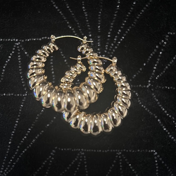 Elegant Gold Hoop Earrings - Picture 1 of 1